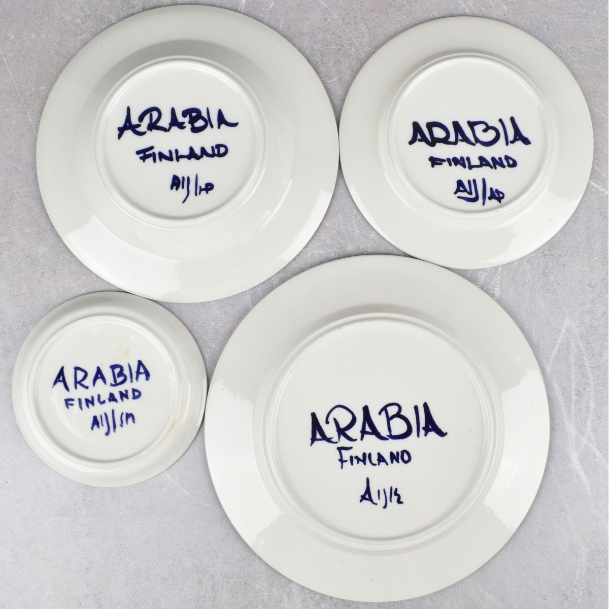 Vintage Arabic Finland Hand Painted Dinner Service