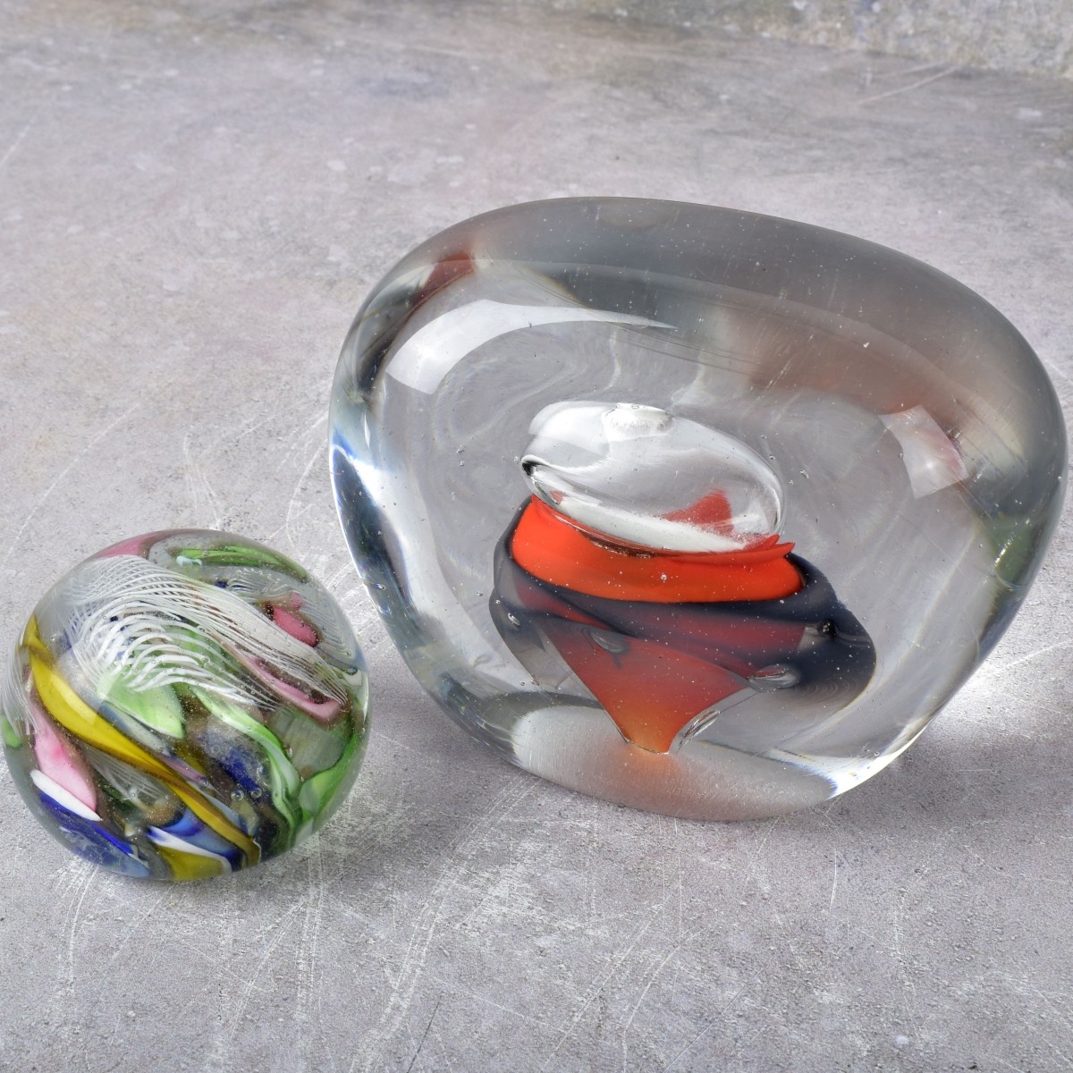 Box Lot of Vintage Paperweights