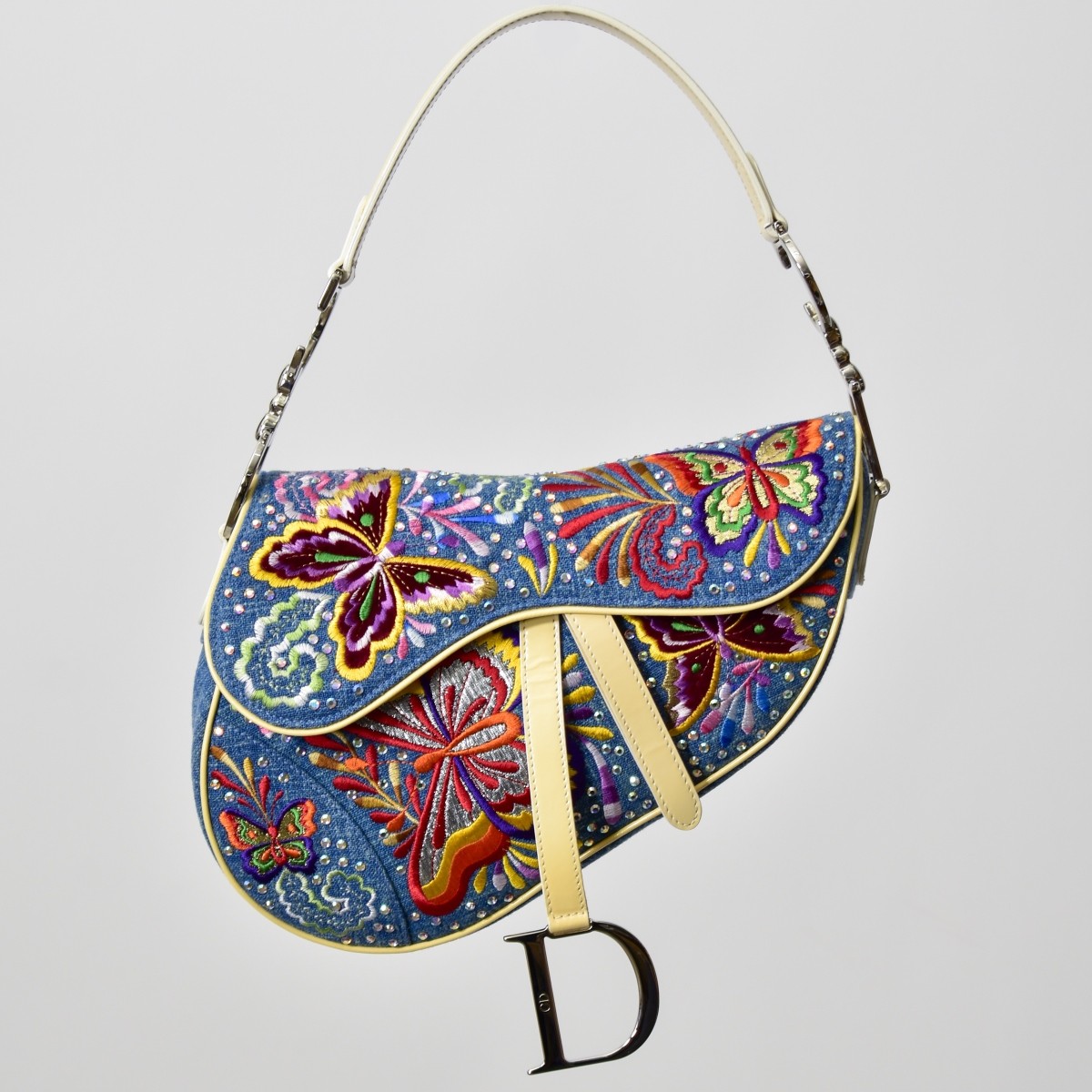 Christian Dior Embroidered Saddle Bag