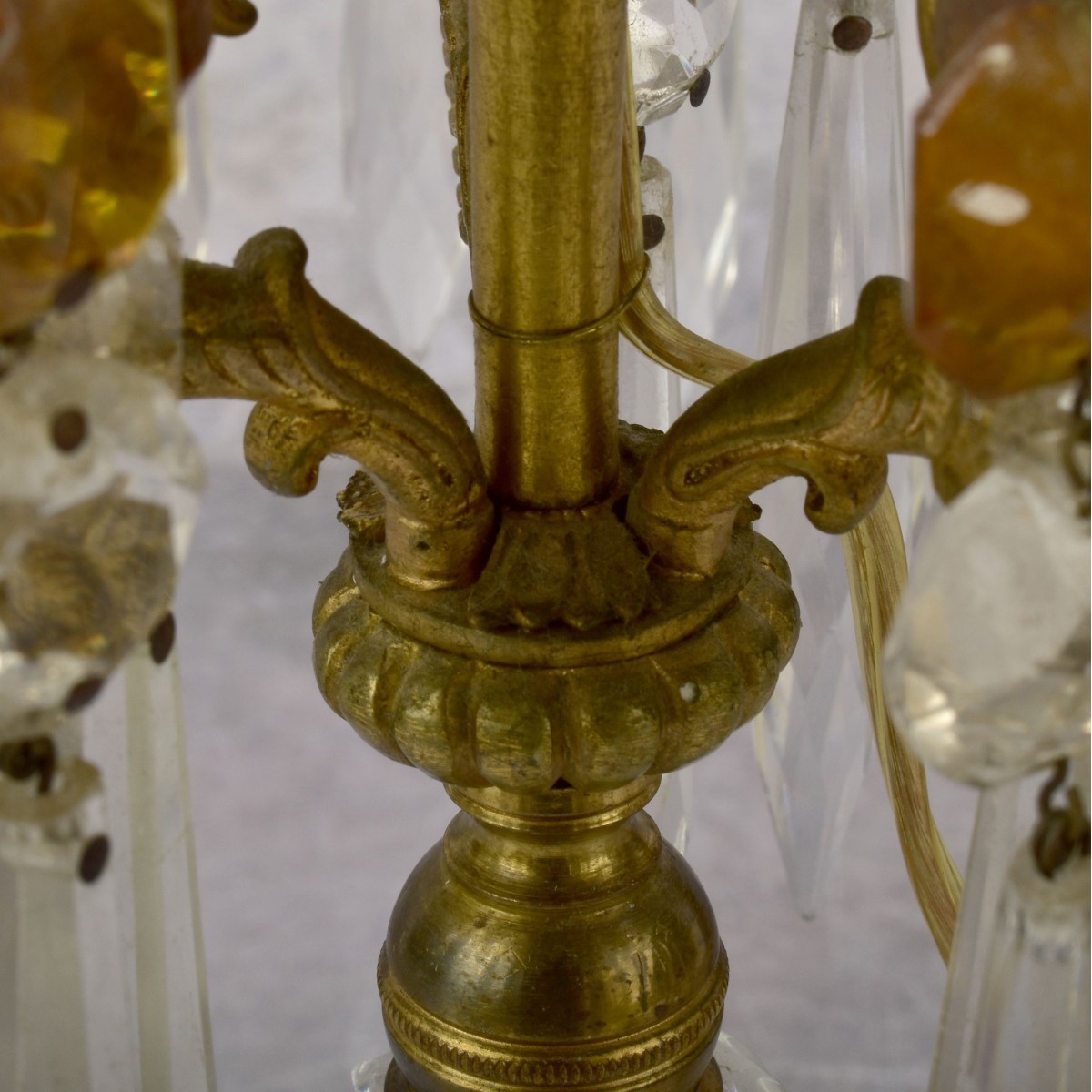 Antique Cut Crystal Luster Table Lamp
