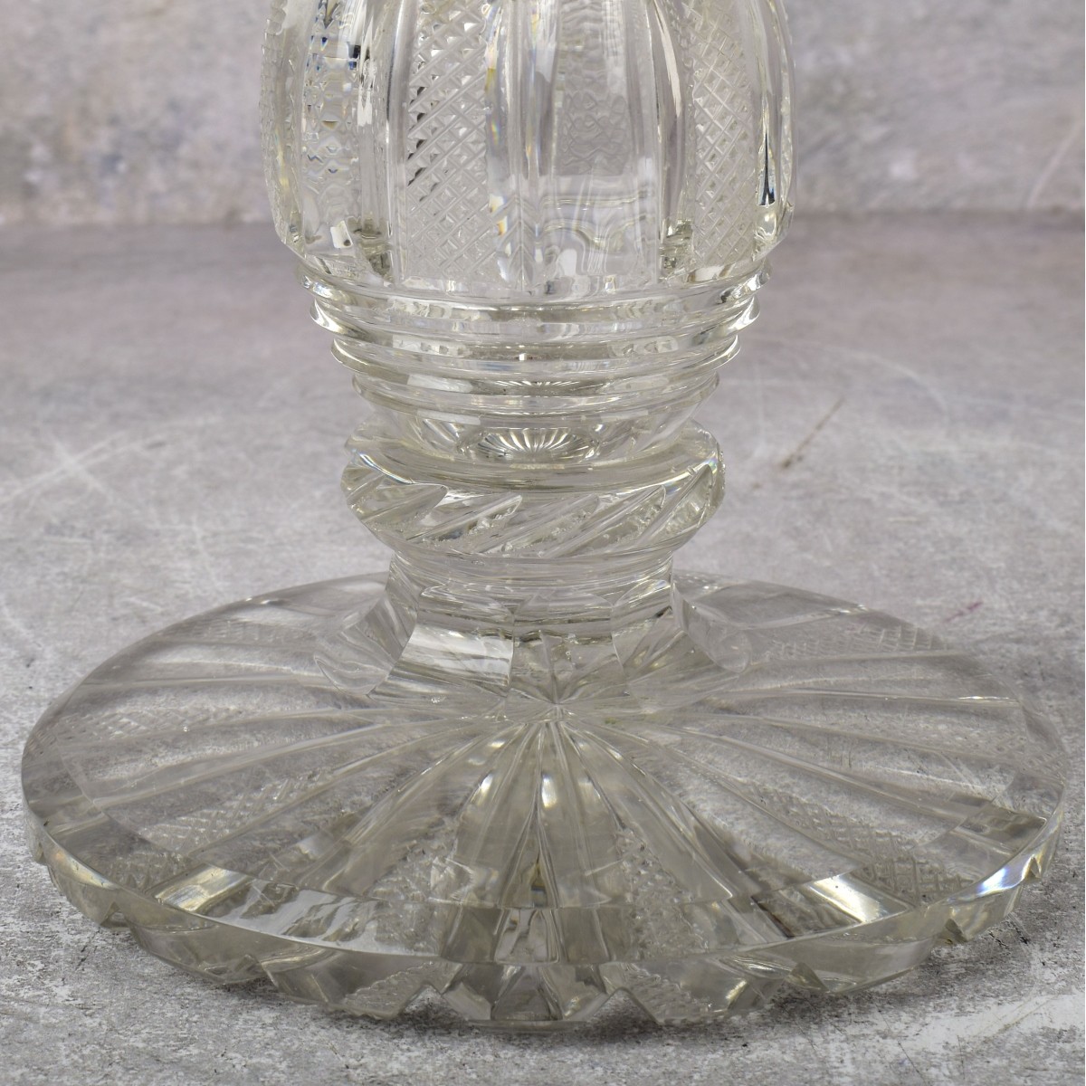Antique Cut Crystal Luster Table Lamp