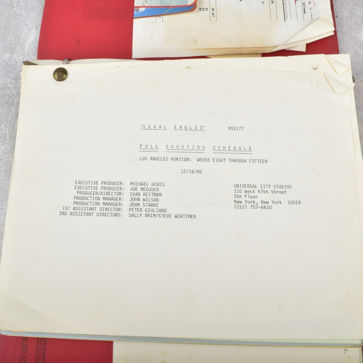 "Legal Eagles" Script Screenplay