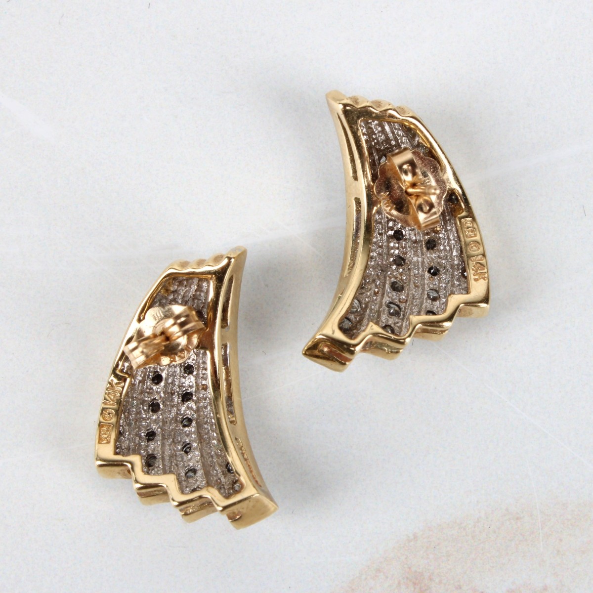 Diamond and 14K Earrings