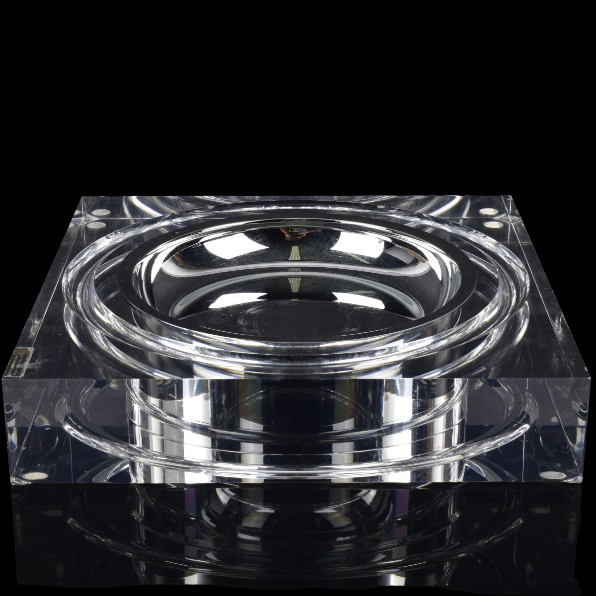 Felice Antonio Botta. Italy Lucite and Chrome Pie