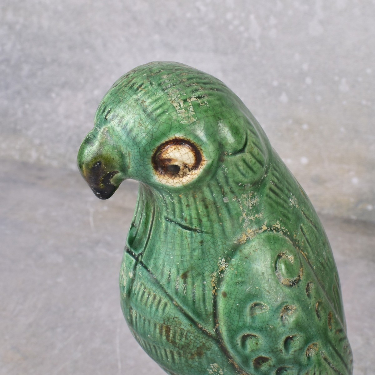 Green Pottery Parrots