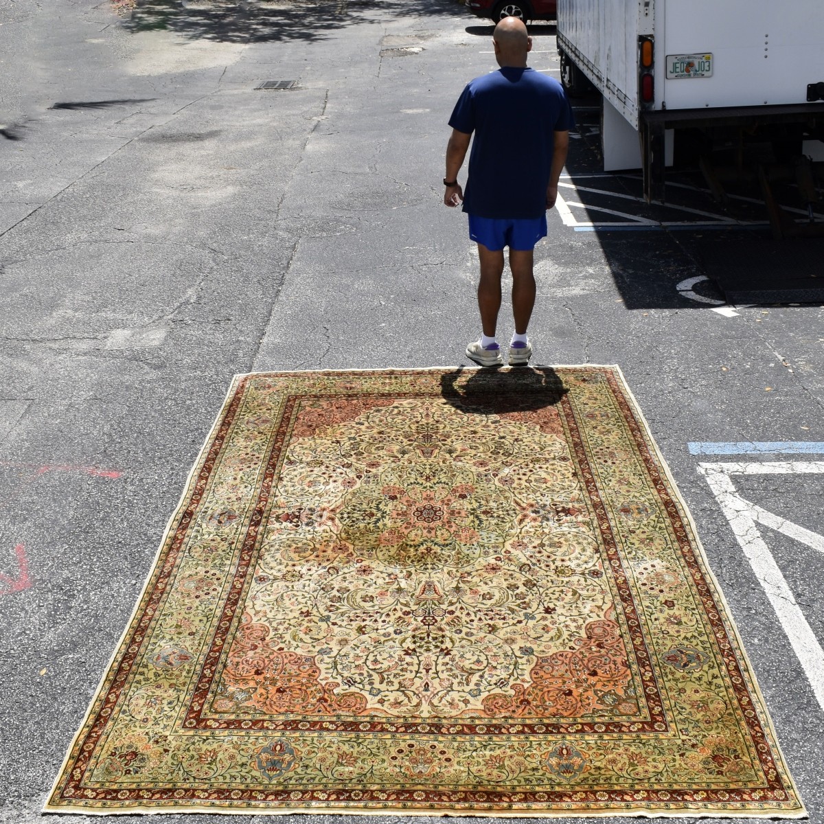Semi-antique Tabriz Silk Rug