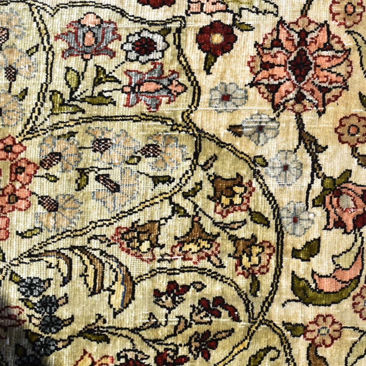 Semi-antique Tabriz Silk Rug