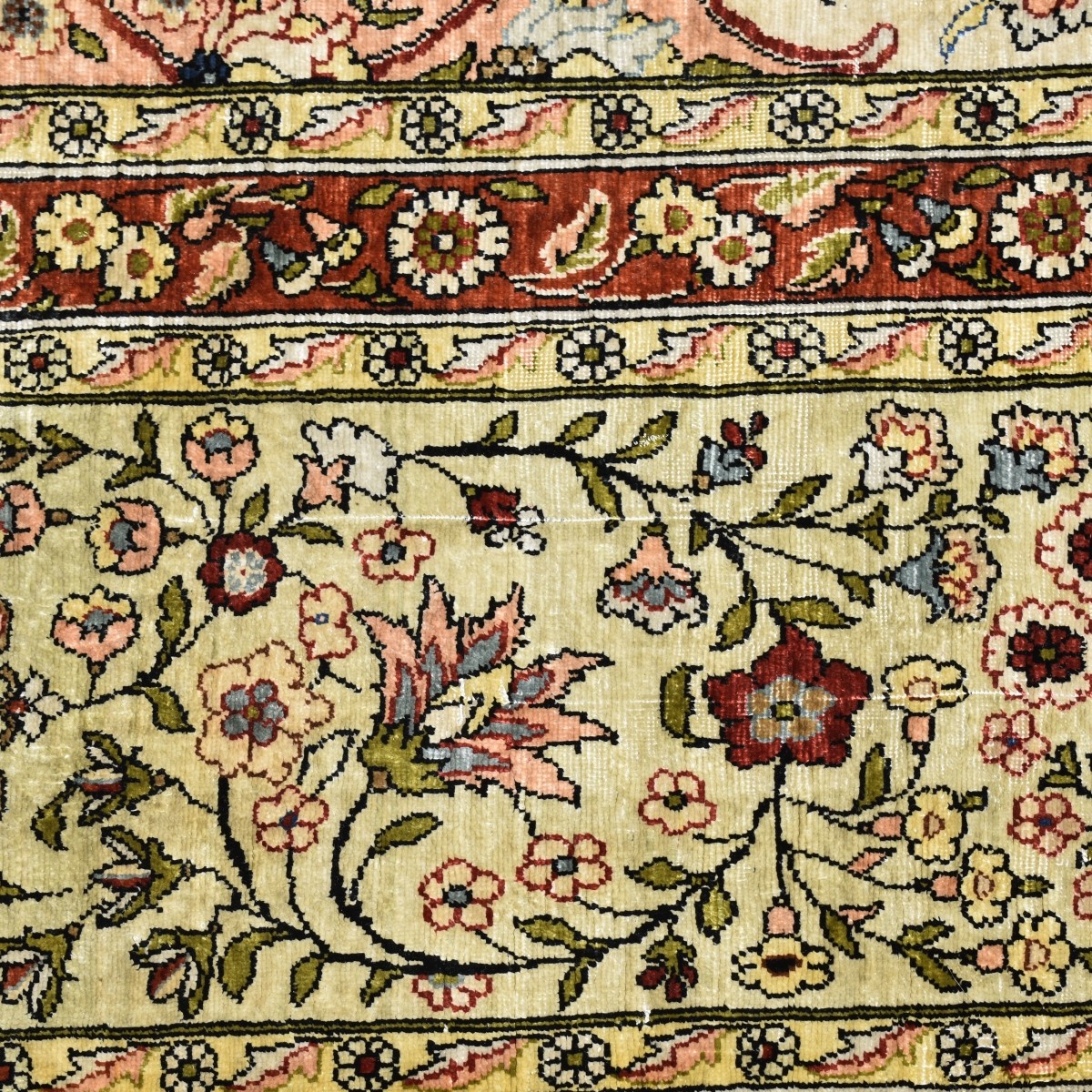 Semi-antique Tabriz Silk Rug