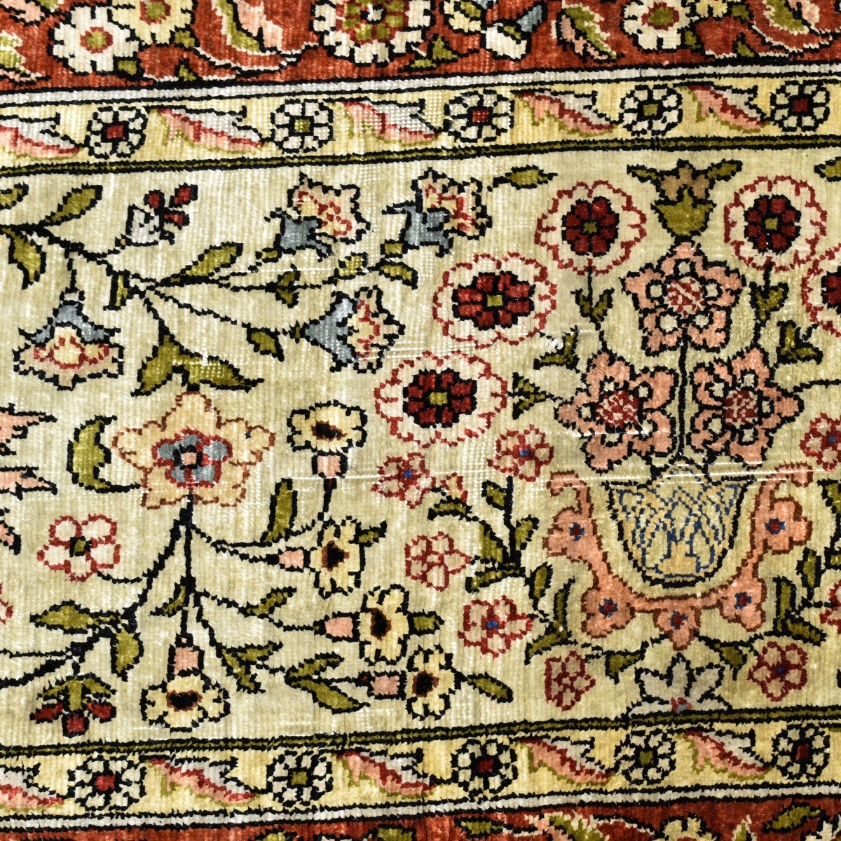 Semi-antique Tabriz Silk Rug