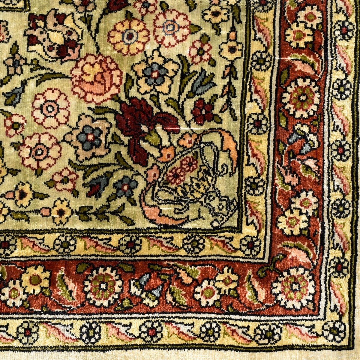 Semi-antique Tabriz Silk Rug