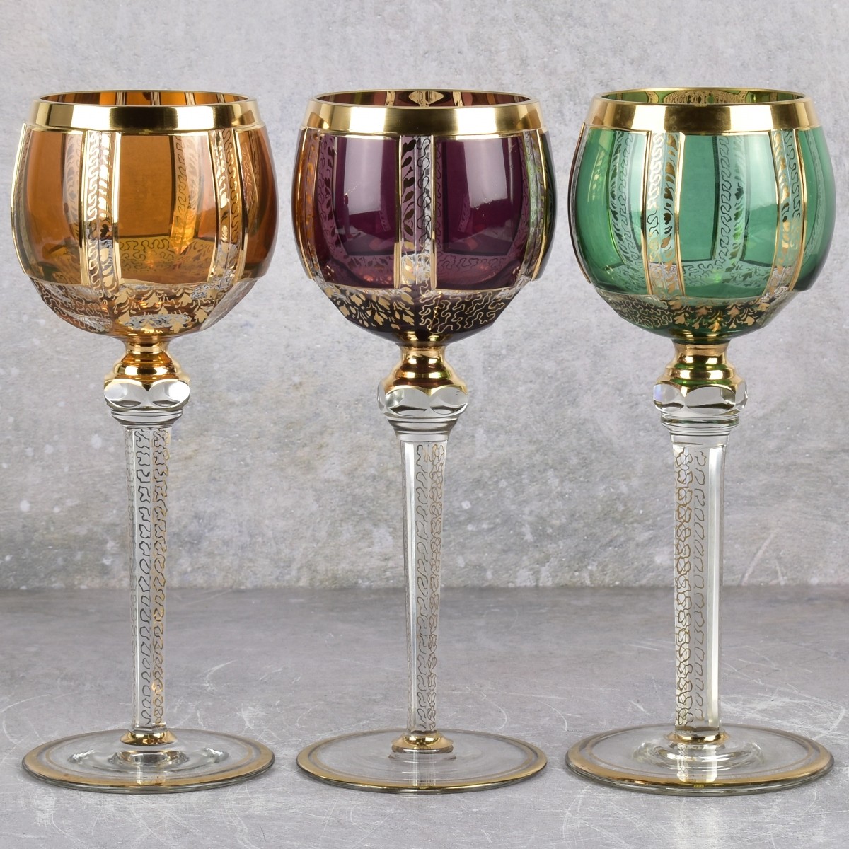 Various Colors Crystal Stemware Glasses