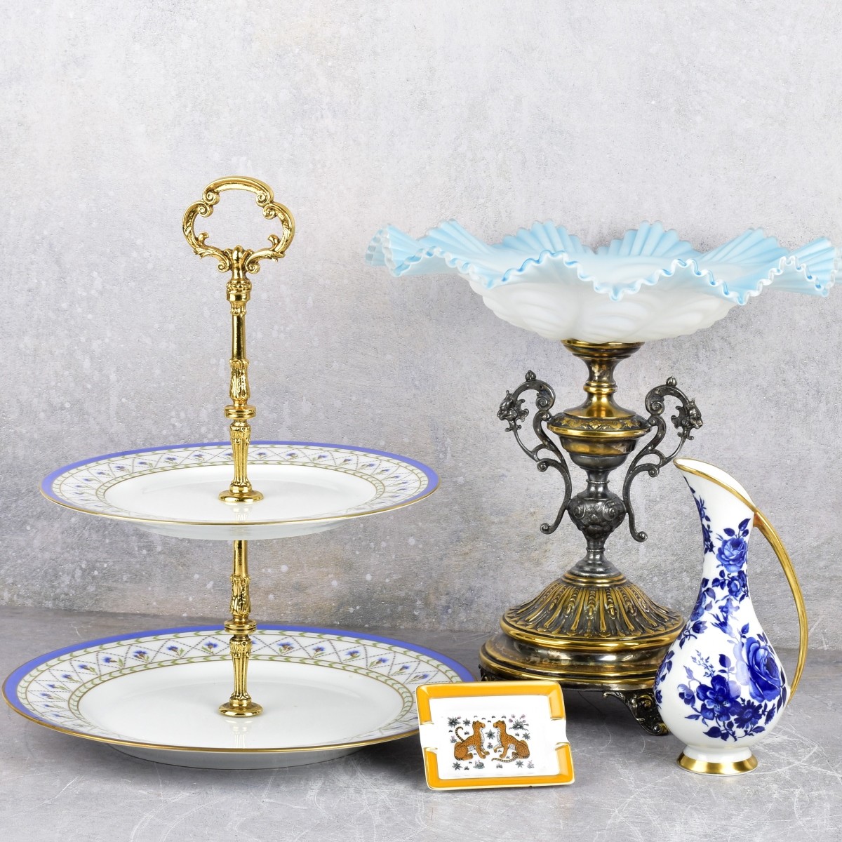 Modern Assorted Porcelain and Glass Pieces