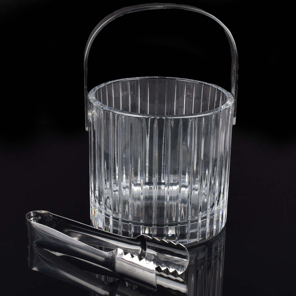 Tiffany Crystal Carafe and Associated Ice Bucket
