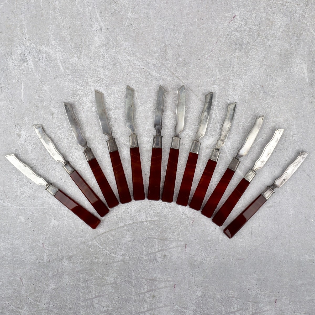 Cheese/Dessert Knives with Agate Handles