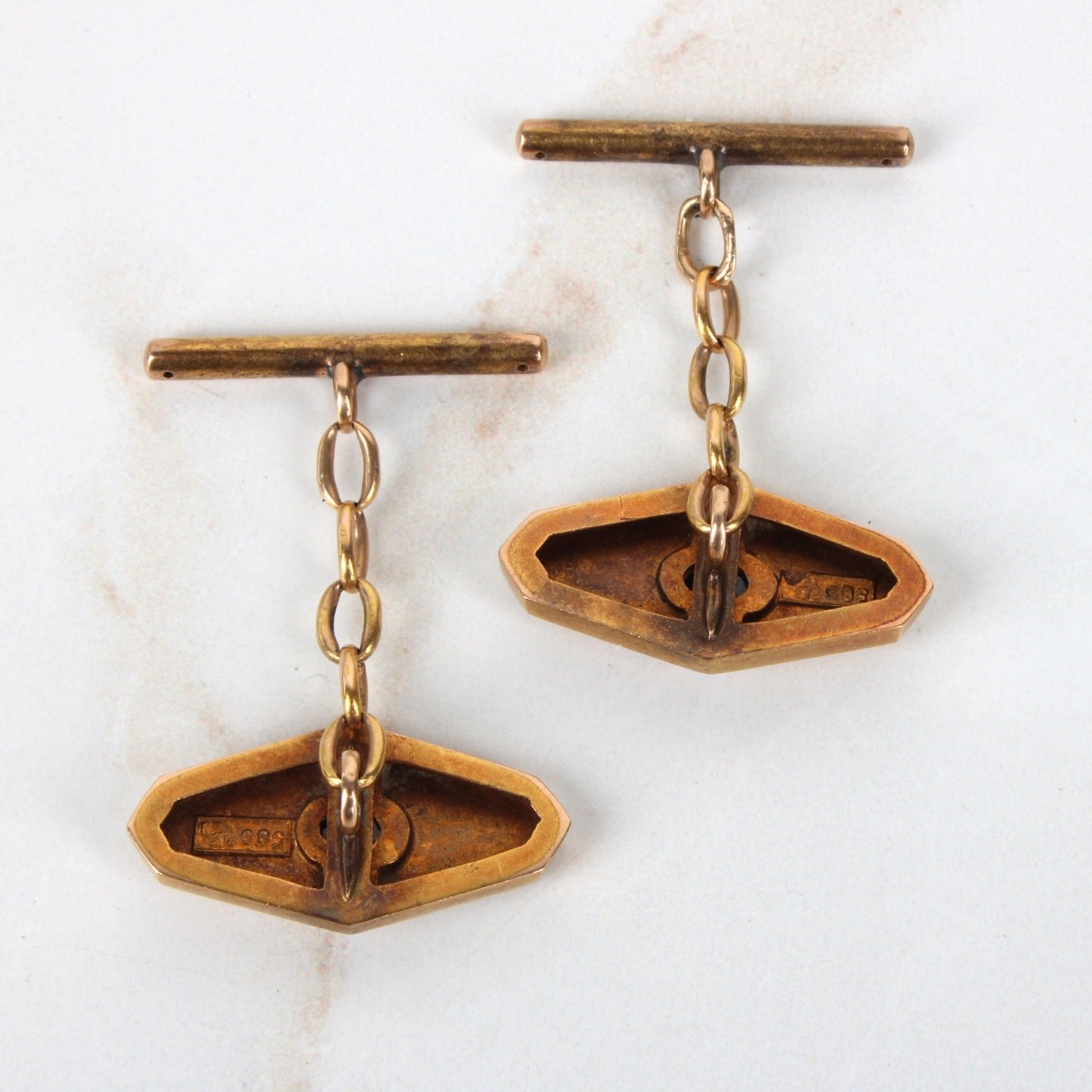 14K and Sapphire Cufflinks