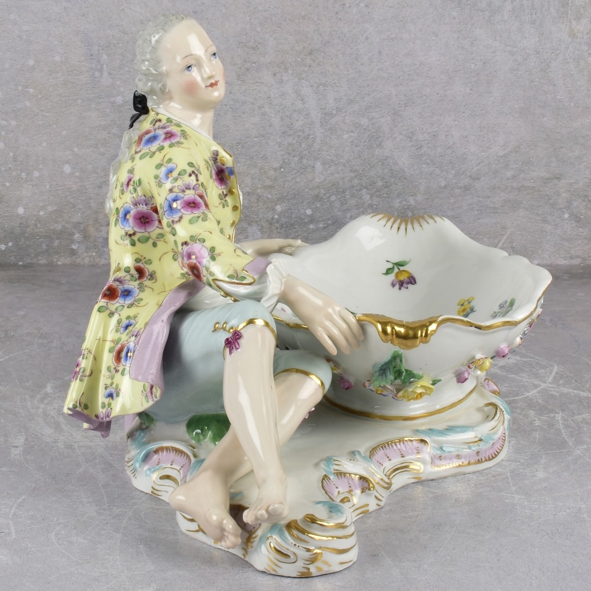 Meissen German Porcelain Figural Sweetmeat Dish