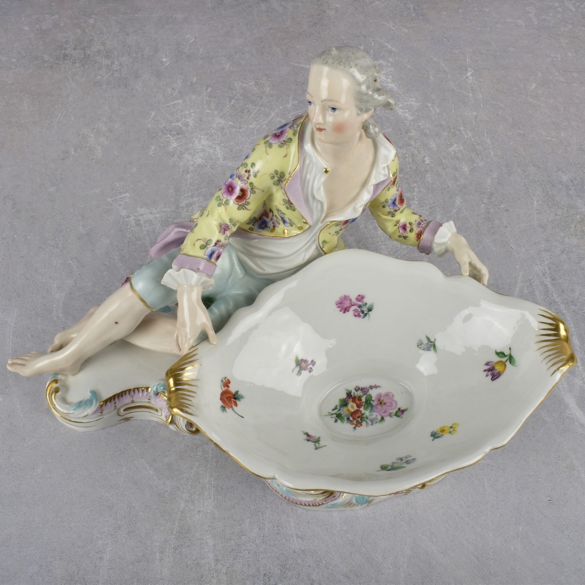 Meissen German Porcelain Figural Sweetmeat Dish