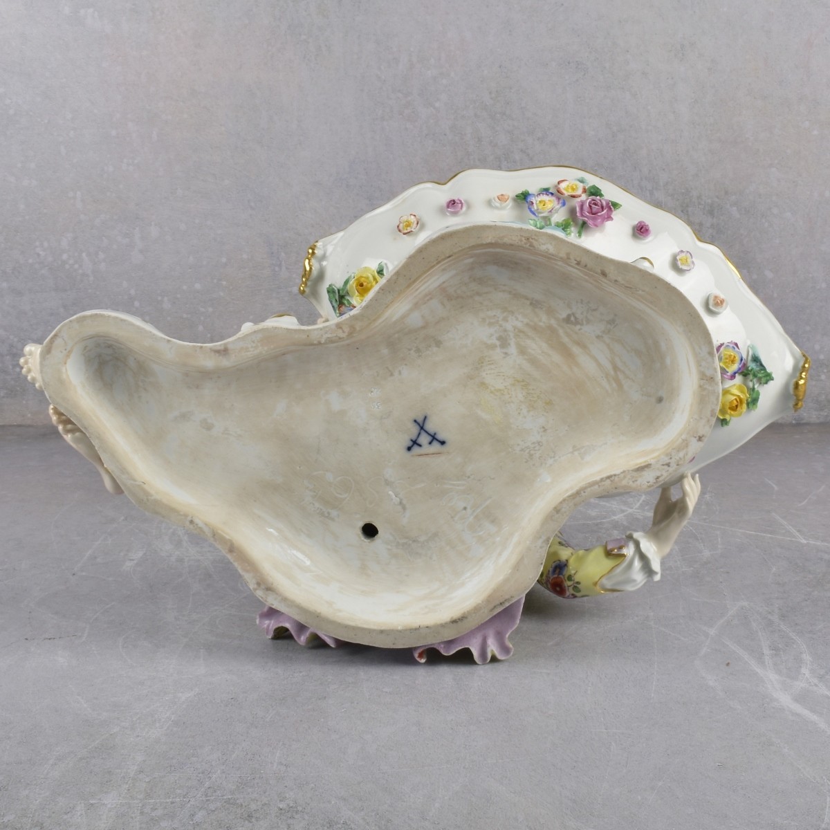 Meissen German Porcelain Figural Sweetmeat Dish