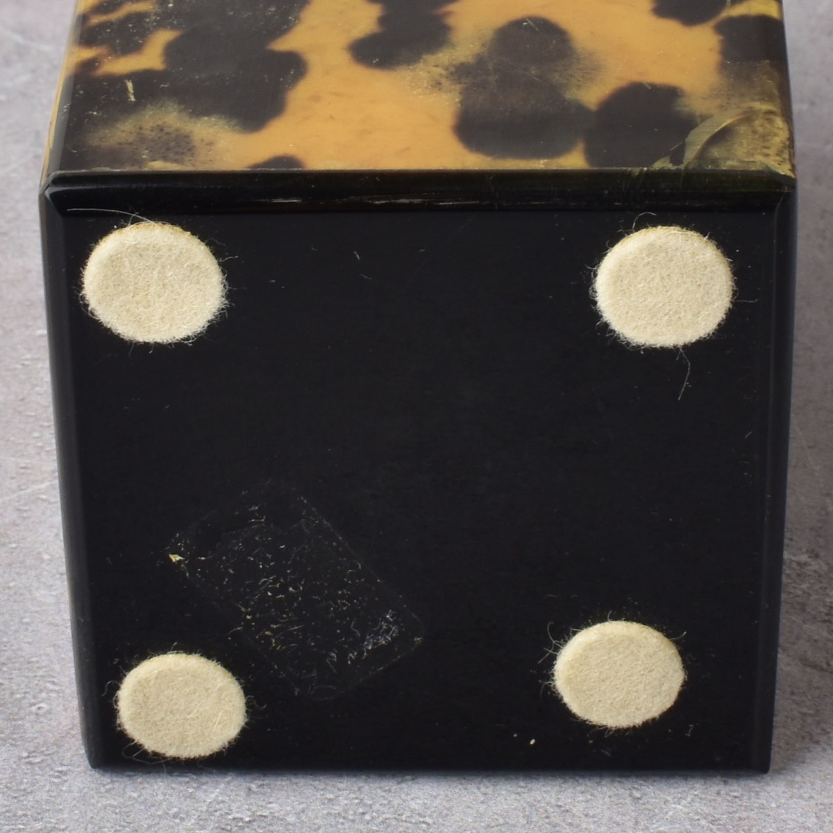 Large Faux Tortoiseshell Hinged Box and Lighter