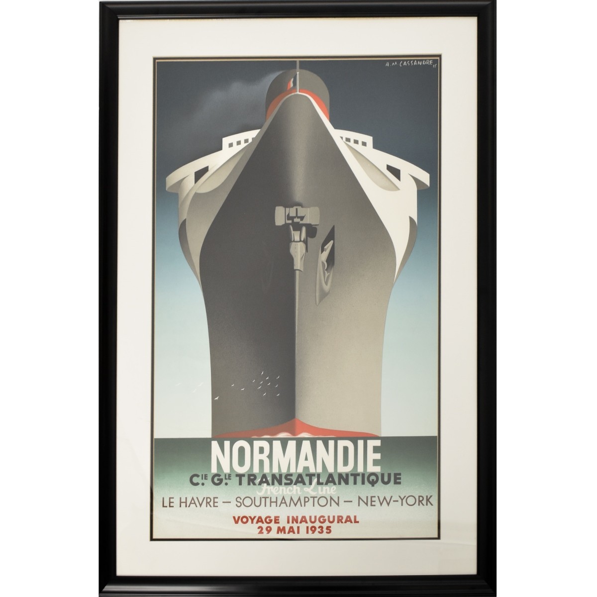 Normandie Poster (1935 Voyage)