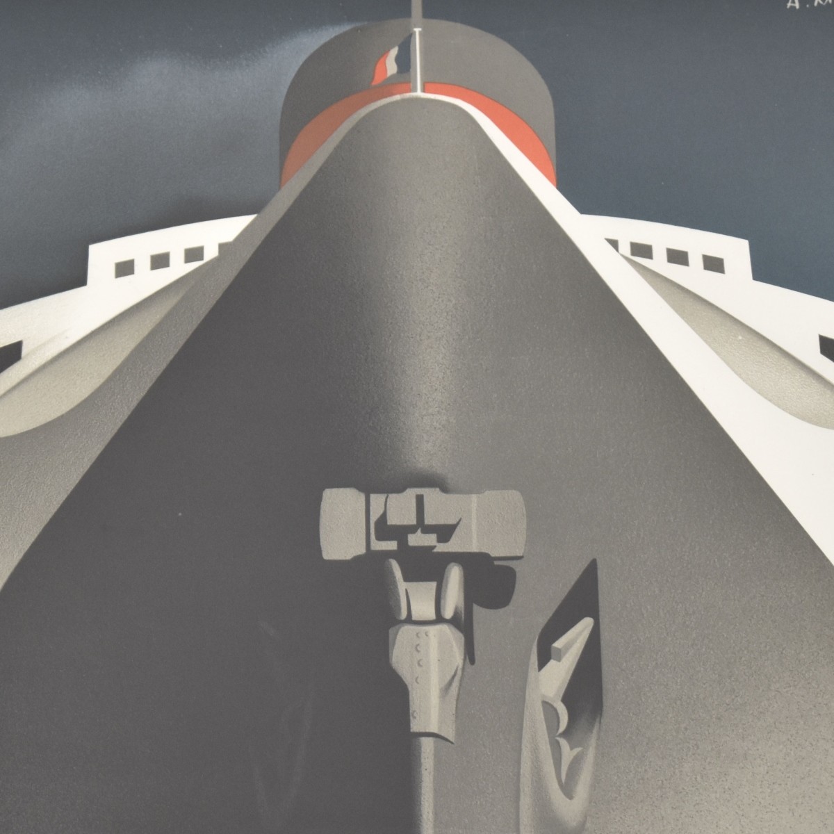 Normandie Poster (1935 Voyage)
