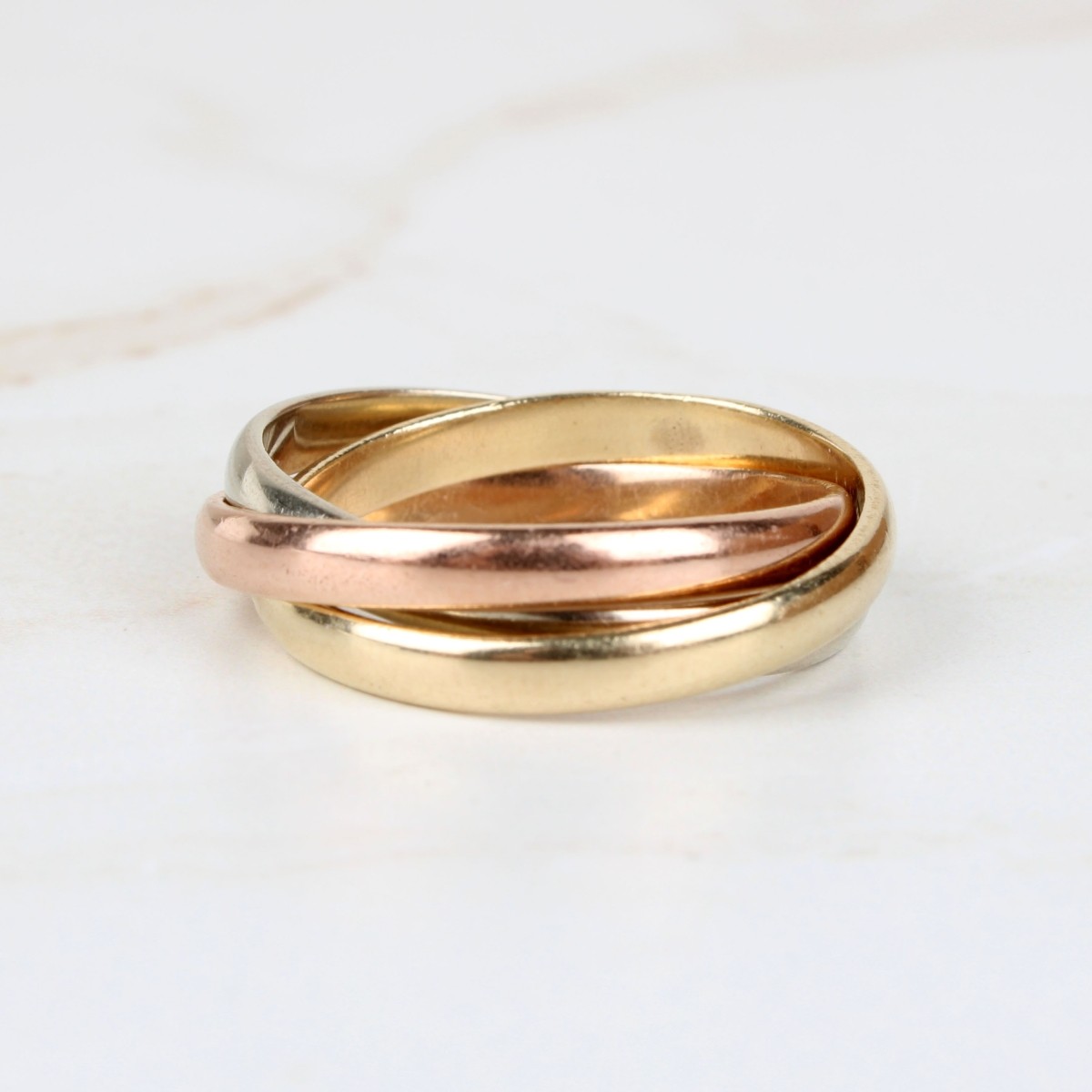 14K Tri-color Trinity Ring