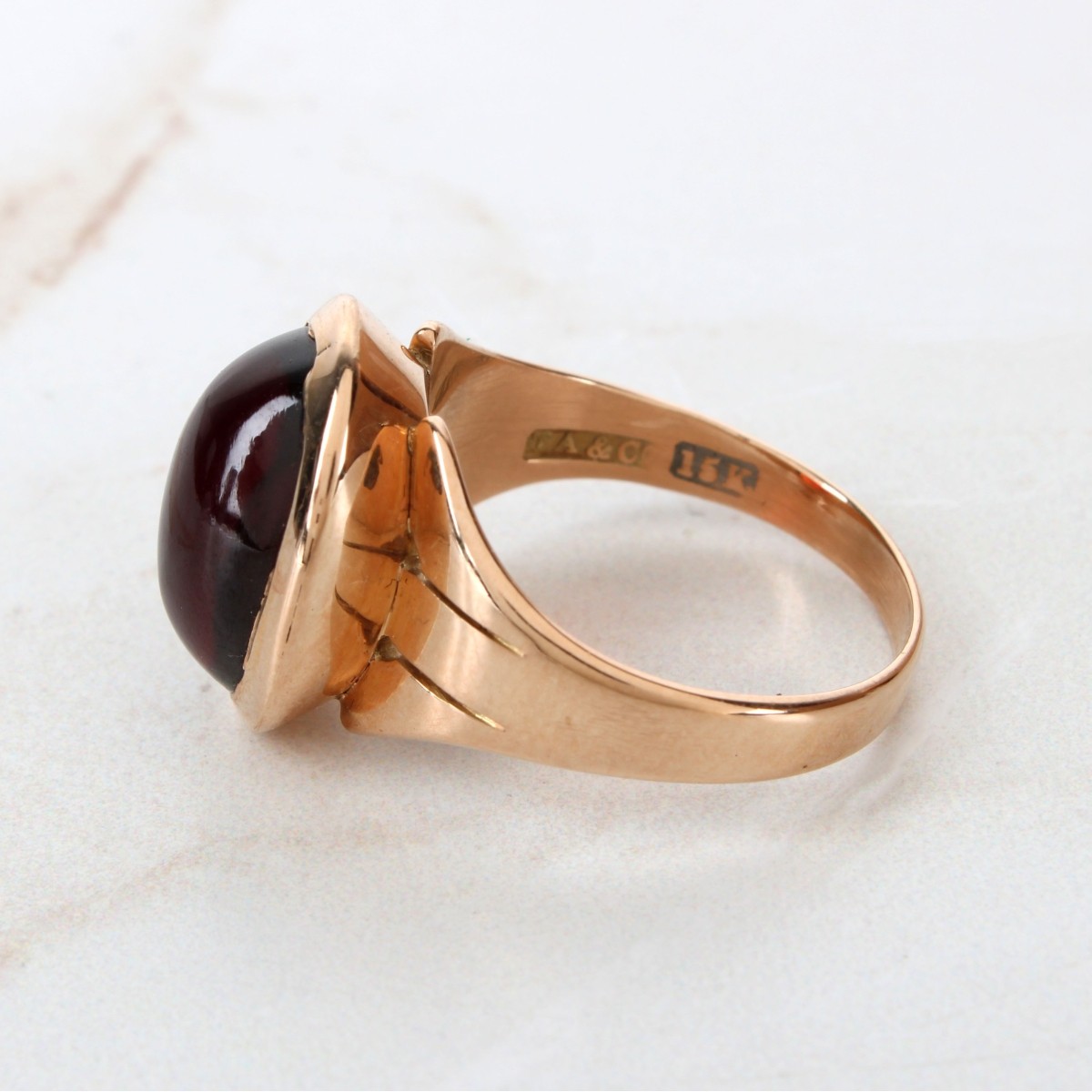 Victorian Garnet and 15K Ring