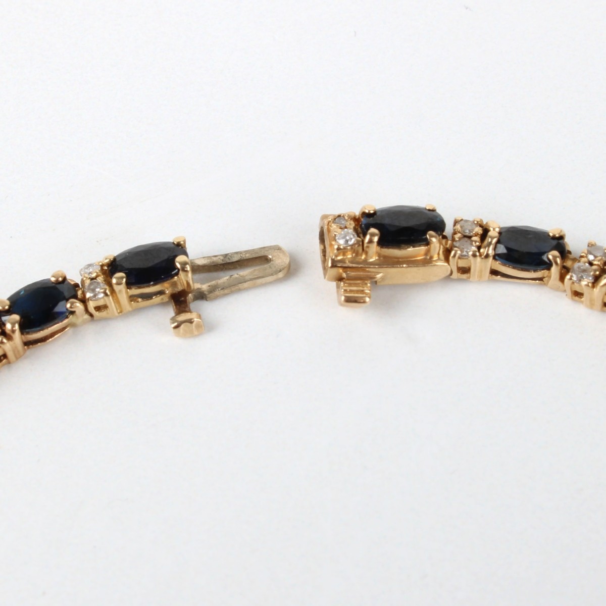 Sapphire, Diamond and 14K Bracelet