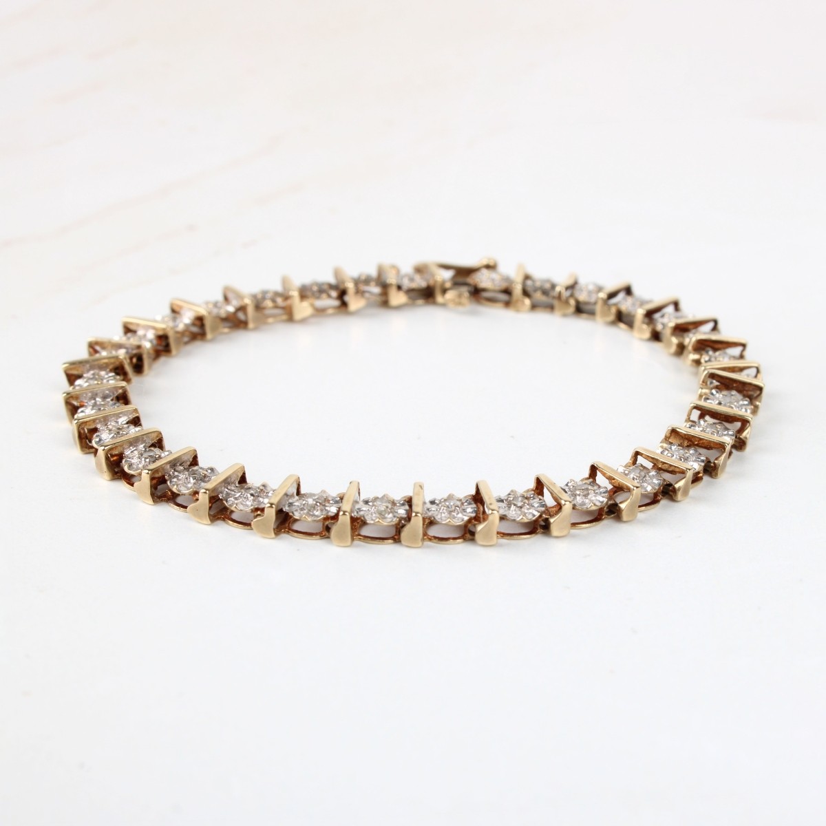 Diamond and 10K Bracelet