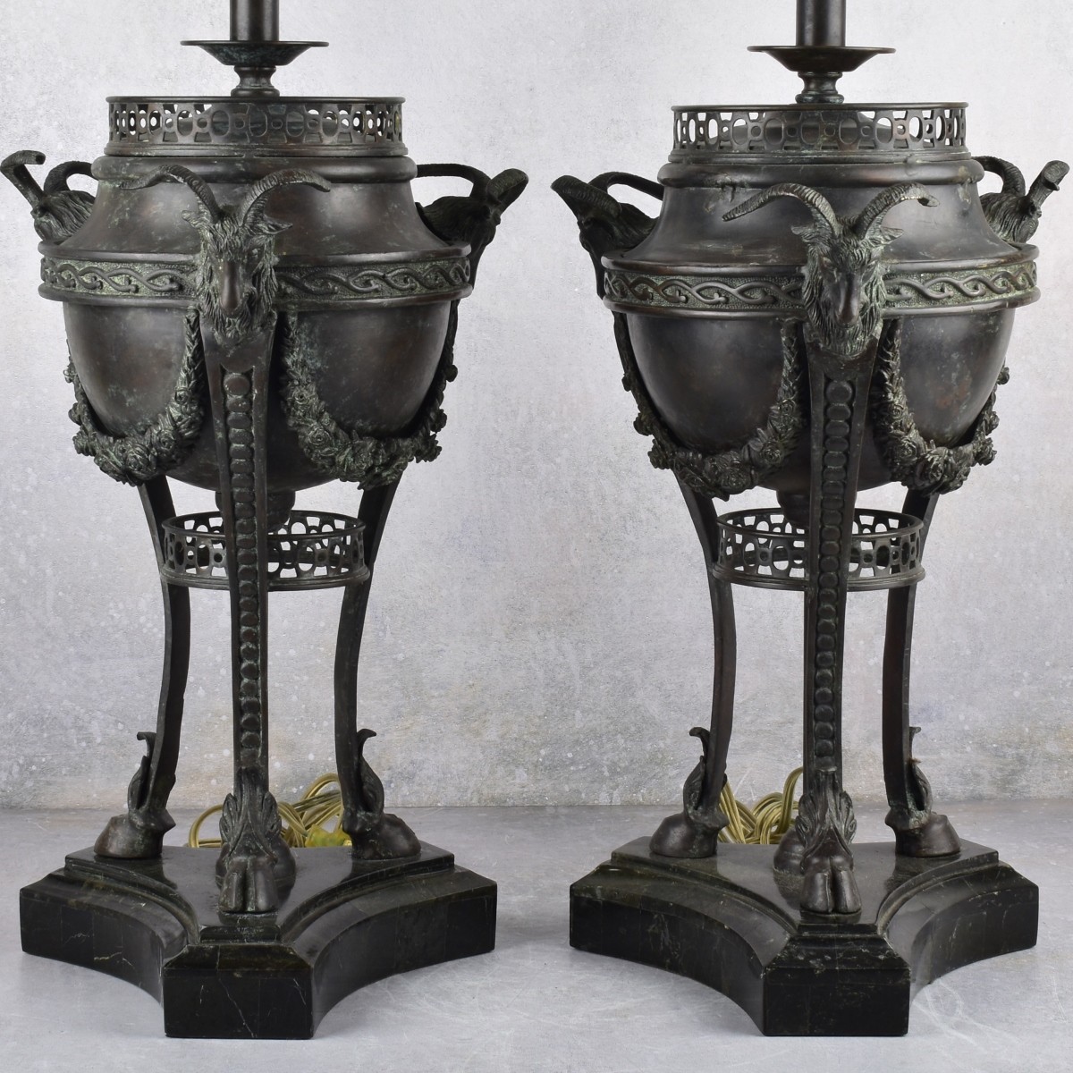 Maitland-Smith Ram's Head Lamps