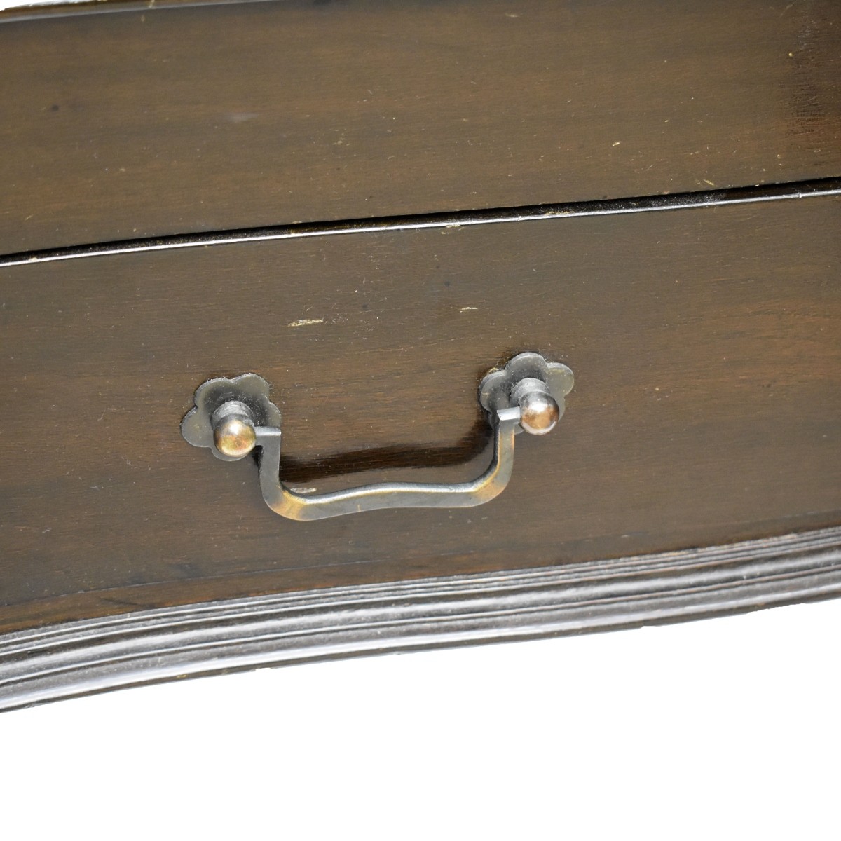 Vintage Queen Ann Style Wood Silver Chest