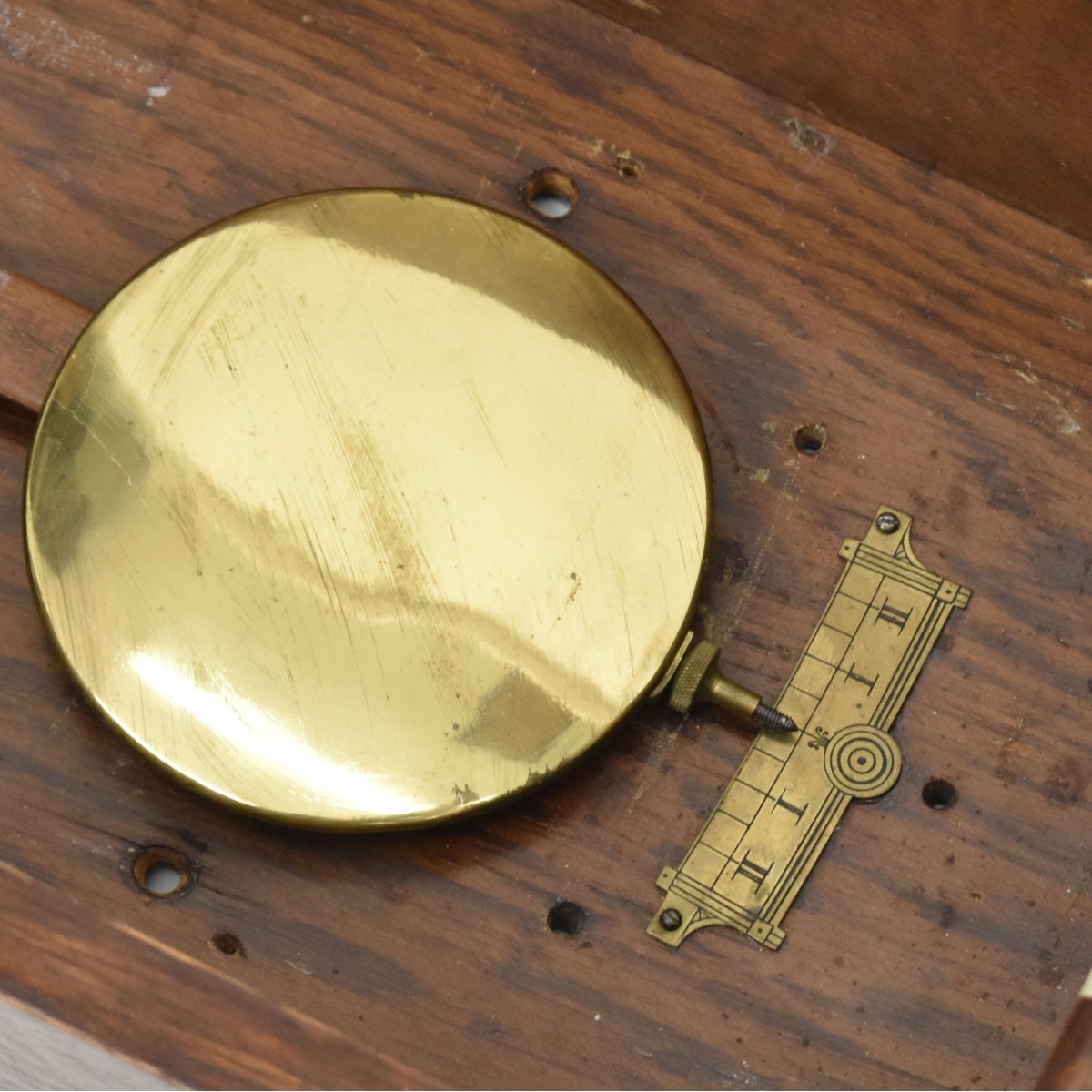 Antique Oak One Weight Regulator Wall Clock