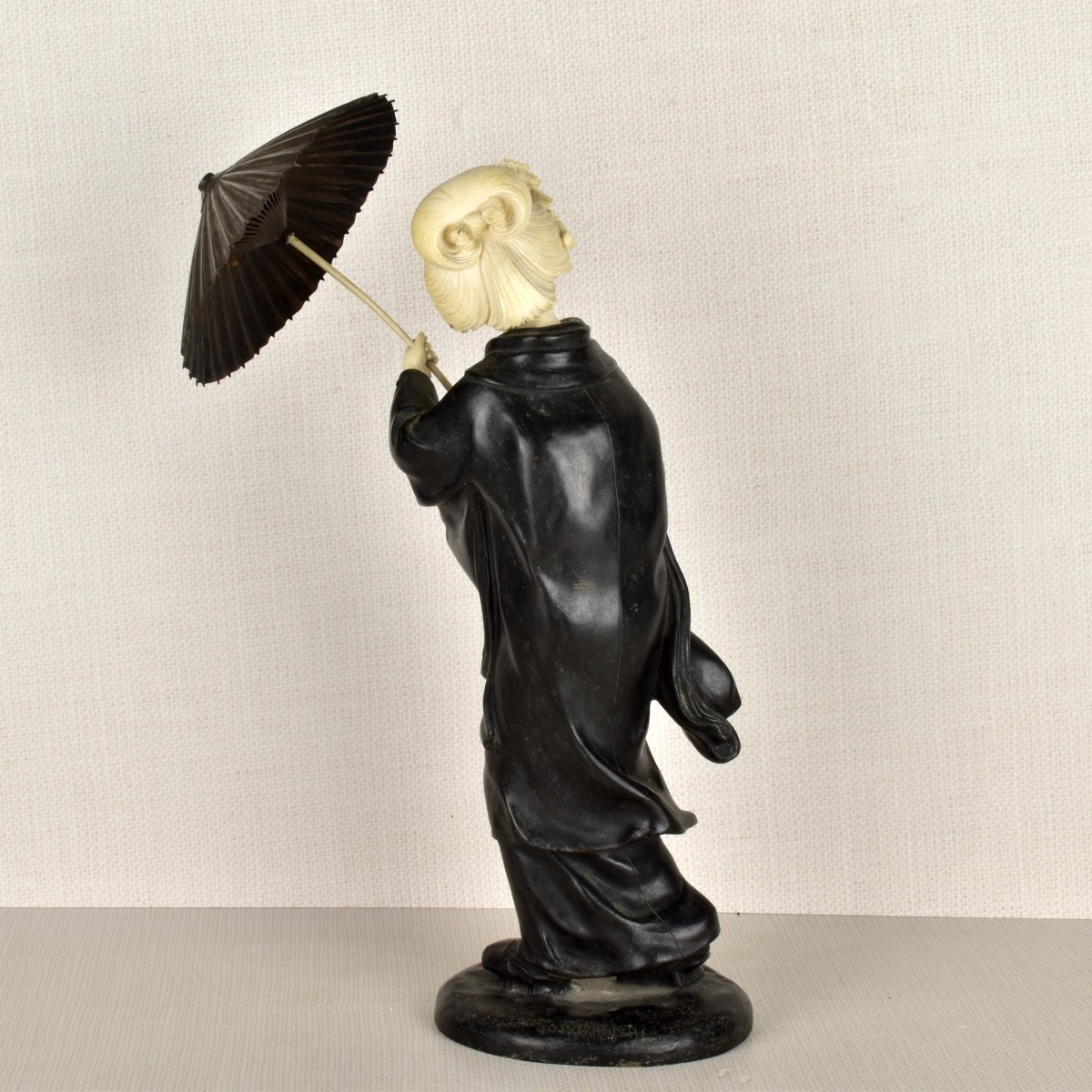 Bronze Japanese Carved Geisha