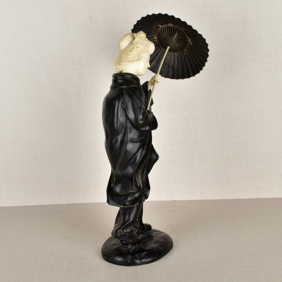 Bronze Japanese Carved Geisha