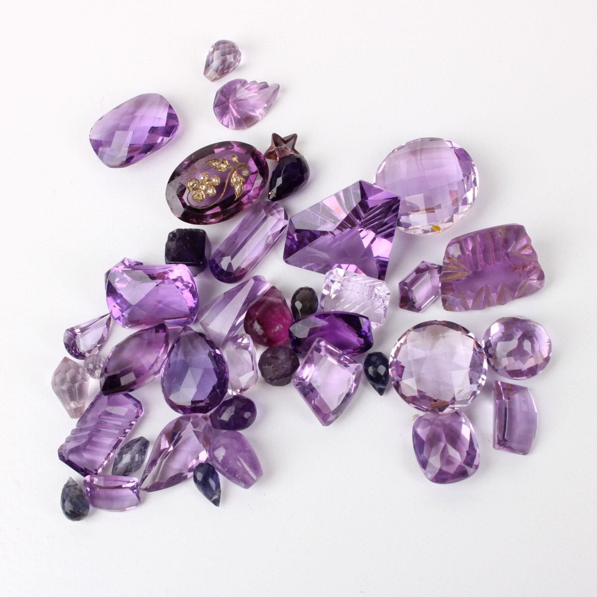 127.1CT TW Amethysts