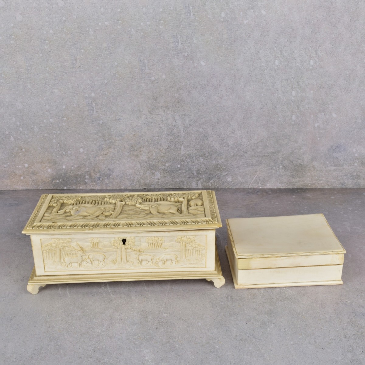 Antique Asian Carved Boxes
