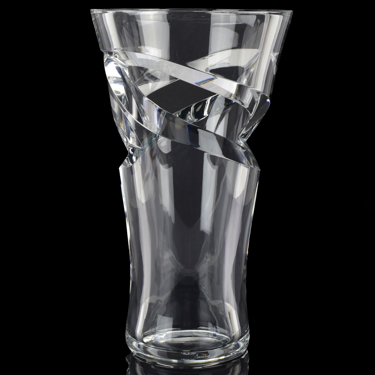 Large Baccarat Crystal "Mille Nuits" Vase