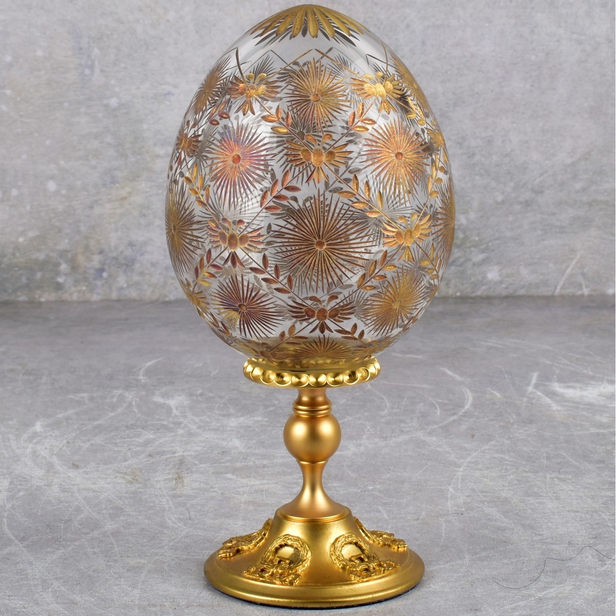 Faberge Signed Crystal Egg