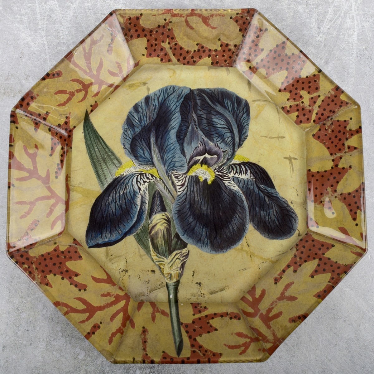 John Derian Decoupage Glass Trays/Plates