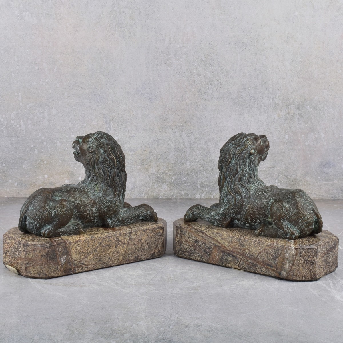 Pair of Bronze Lion Bookends