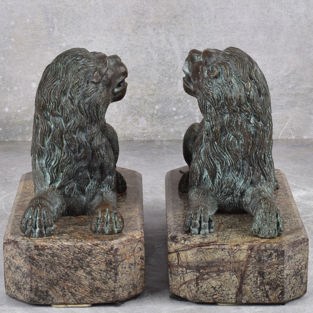 Pair of Bronze Lion Bookends
