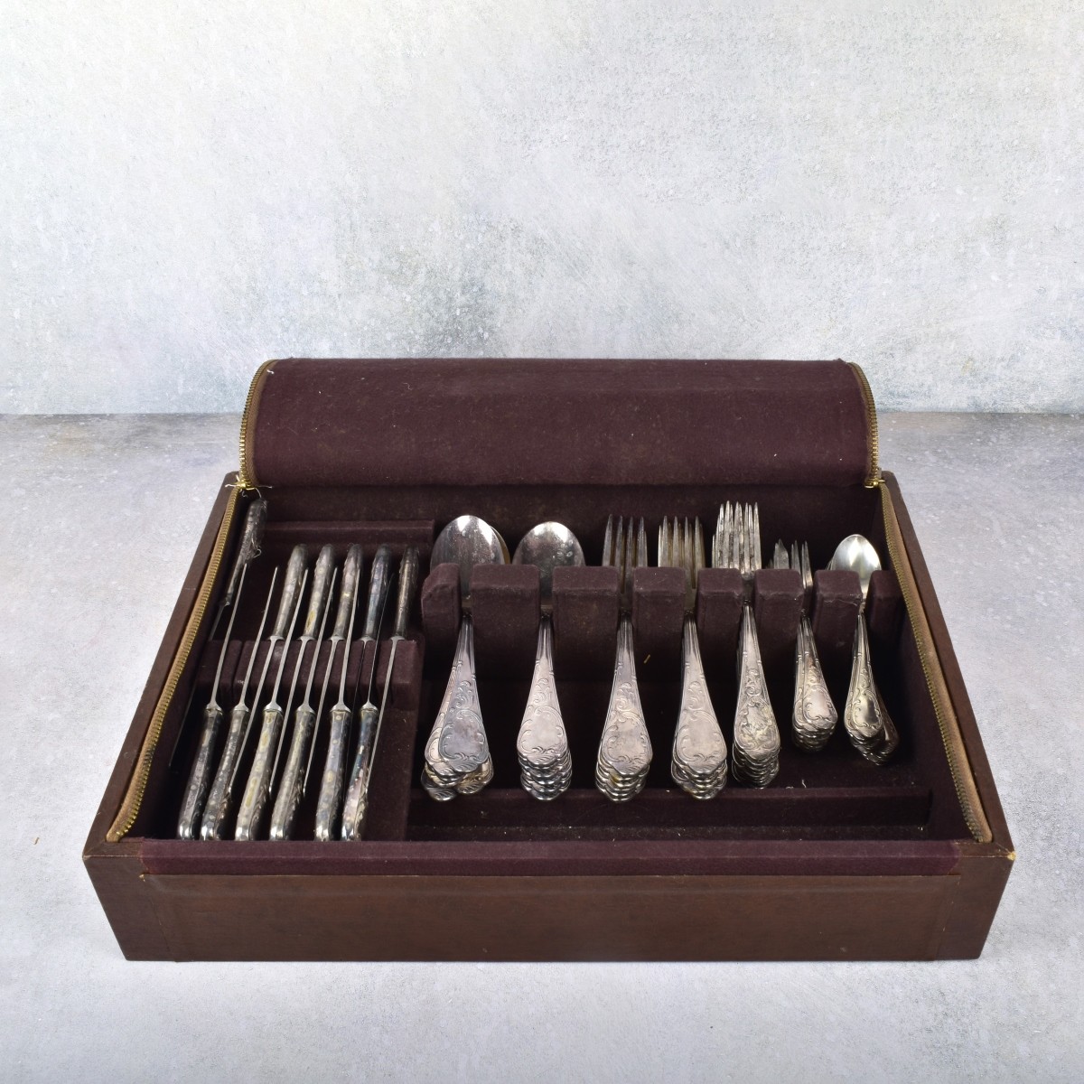 Continental Silver Plate Flatware Service