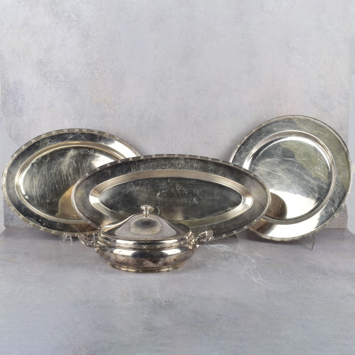 Vintage Heavy Silver Plate Serving Pieces