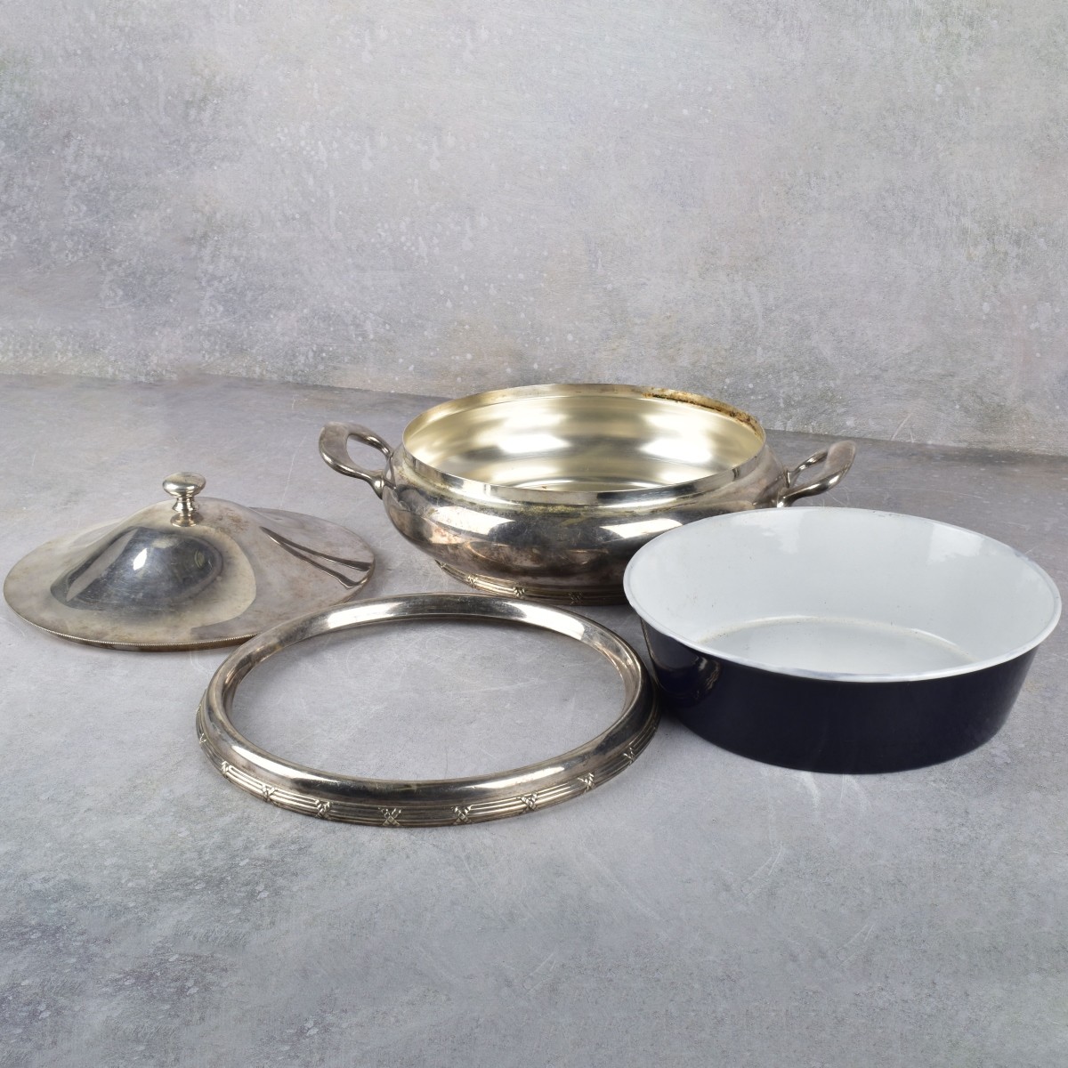 Vintage Heavy Silver Plate Serving Pieces