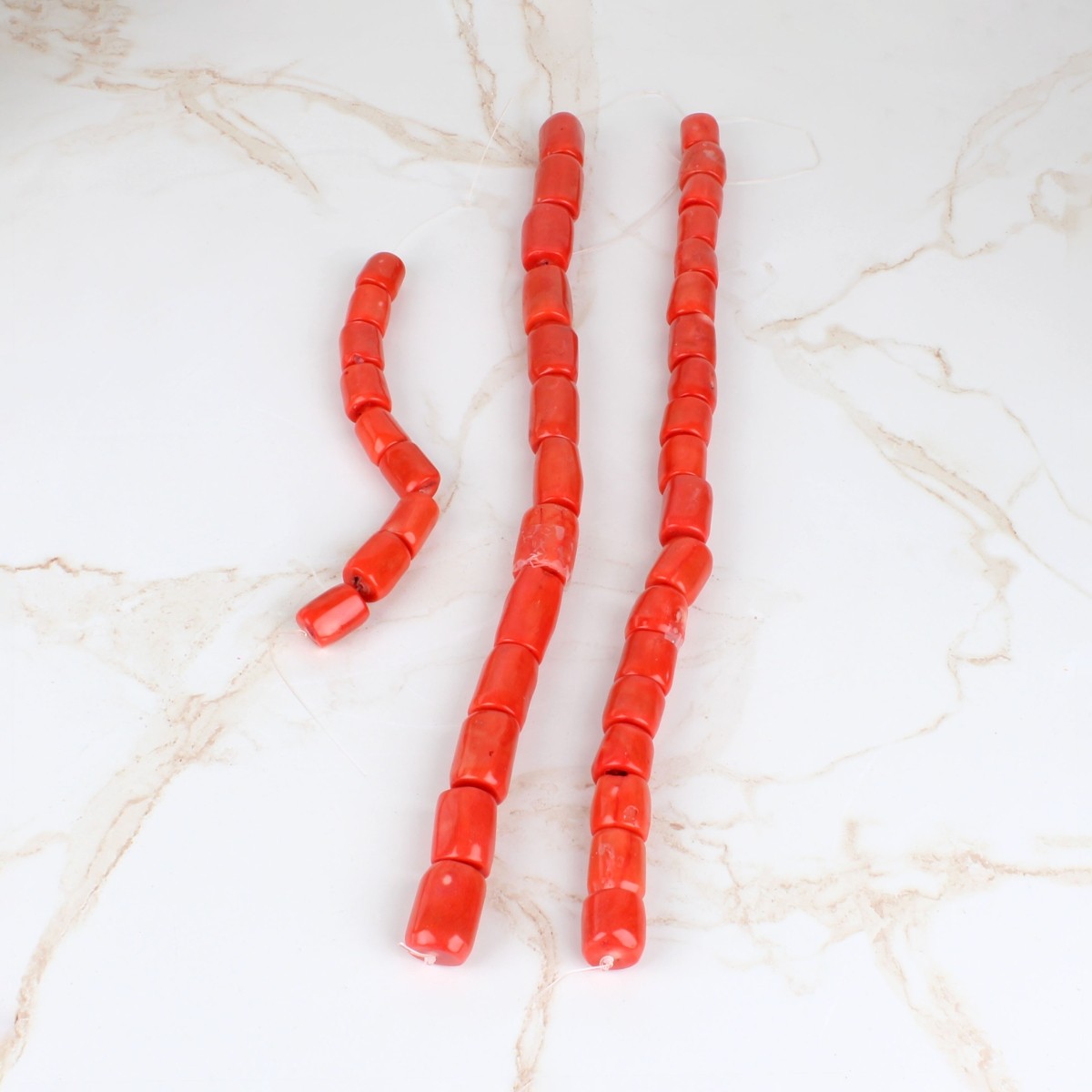 Coral Barrel Beads