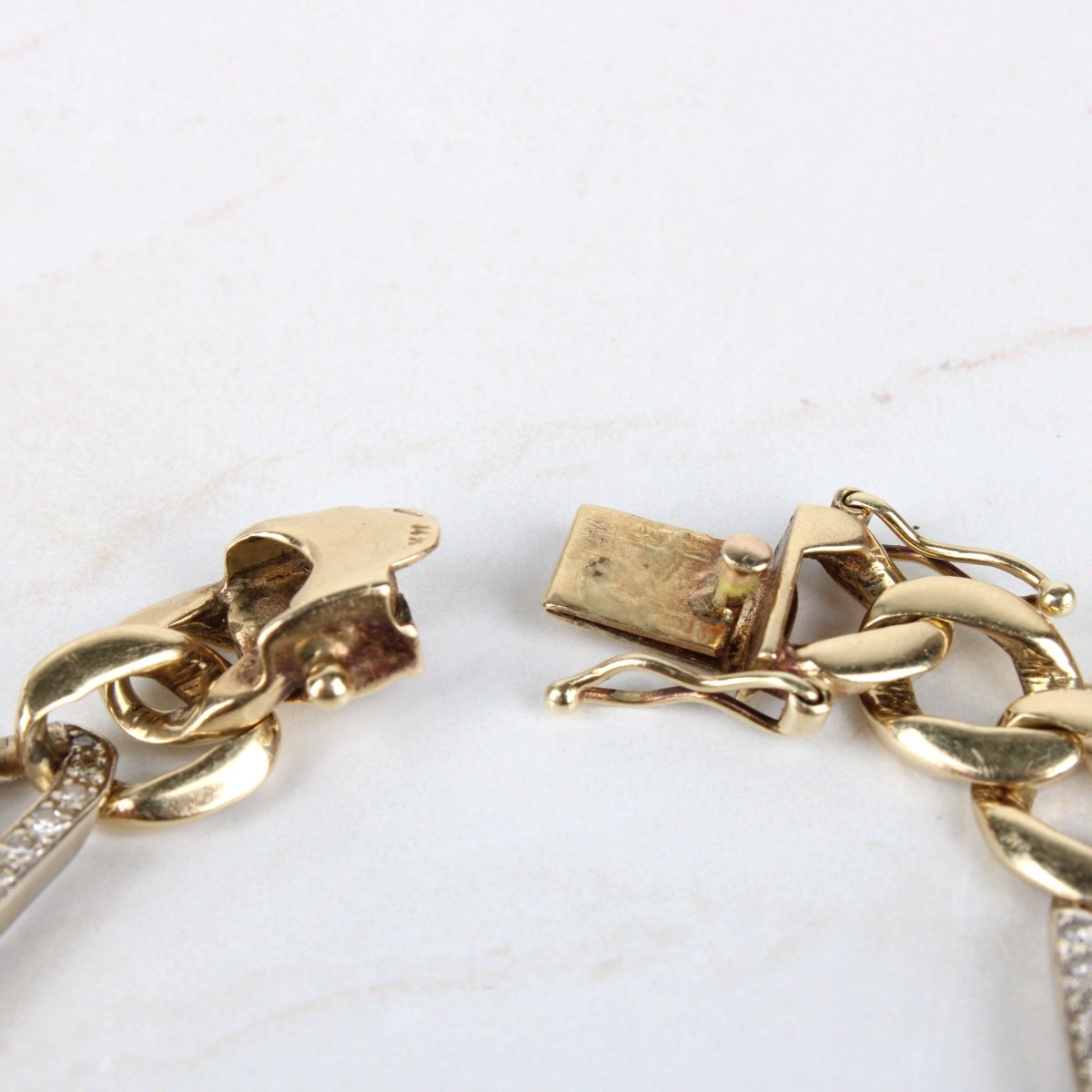 Diamond and 14K Link Bracelet