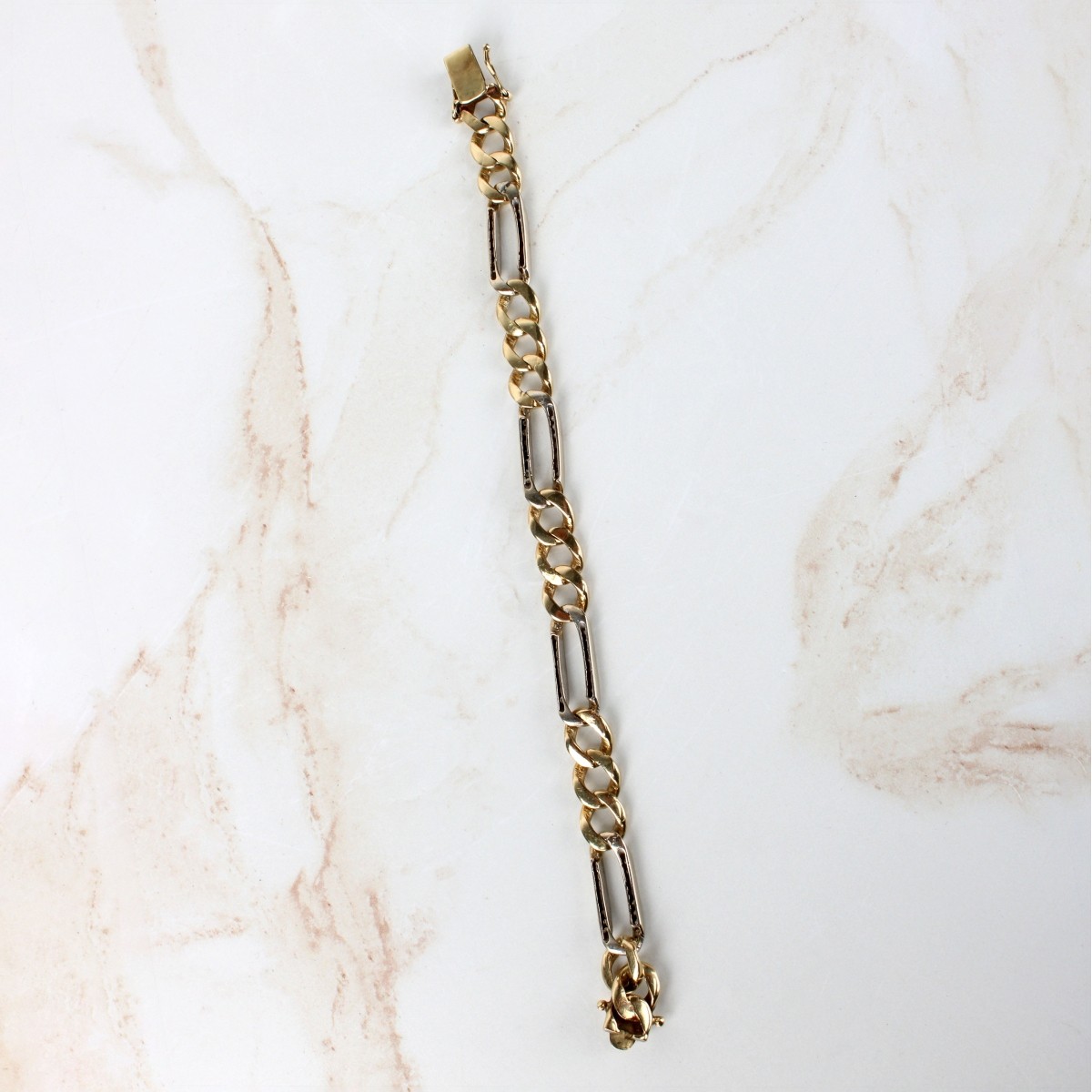 Diamond and 14K Link Bracelet