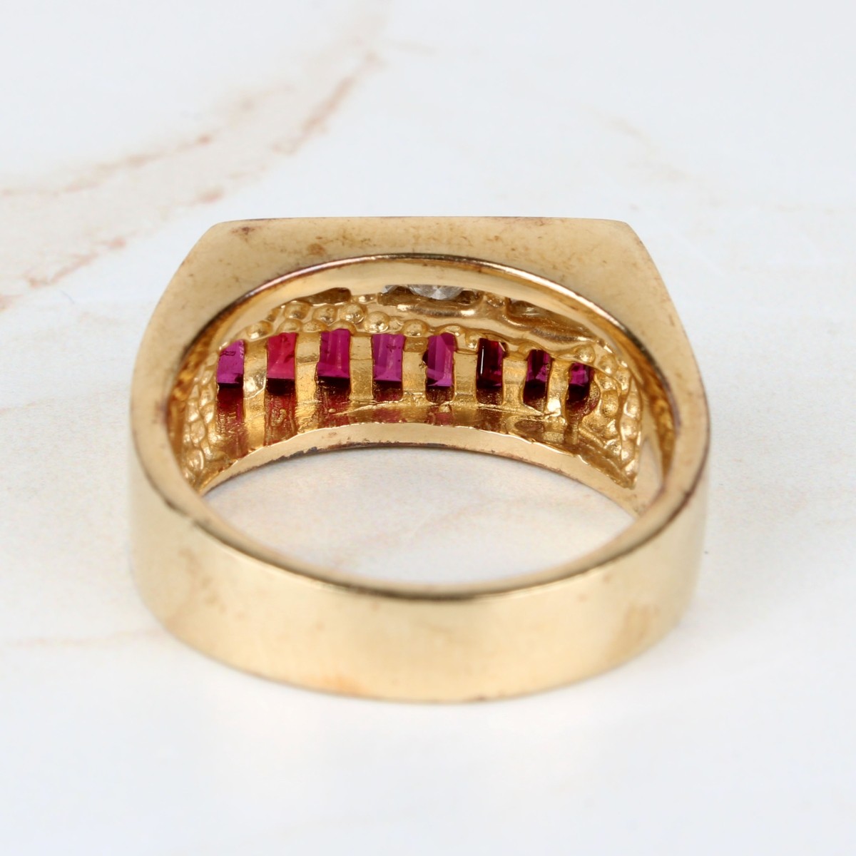 Ruby, Diamond and 14K Ring