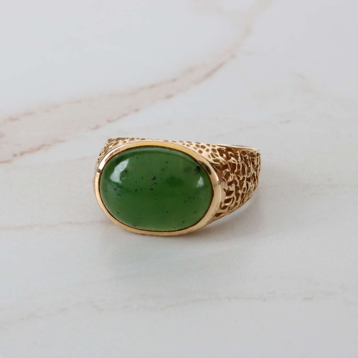 Jade and 14K Ring