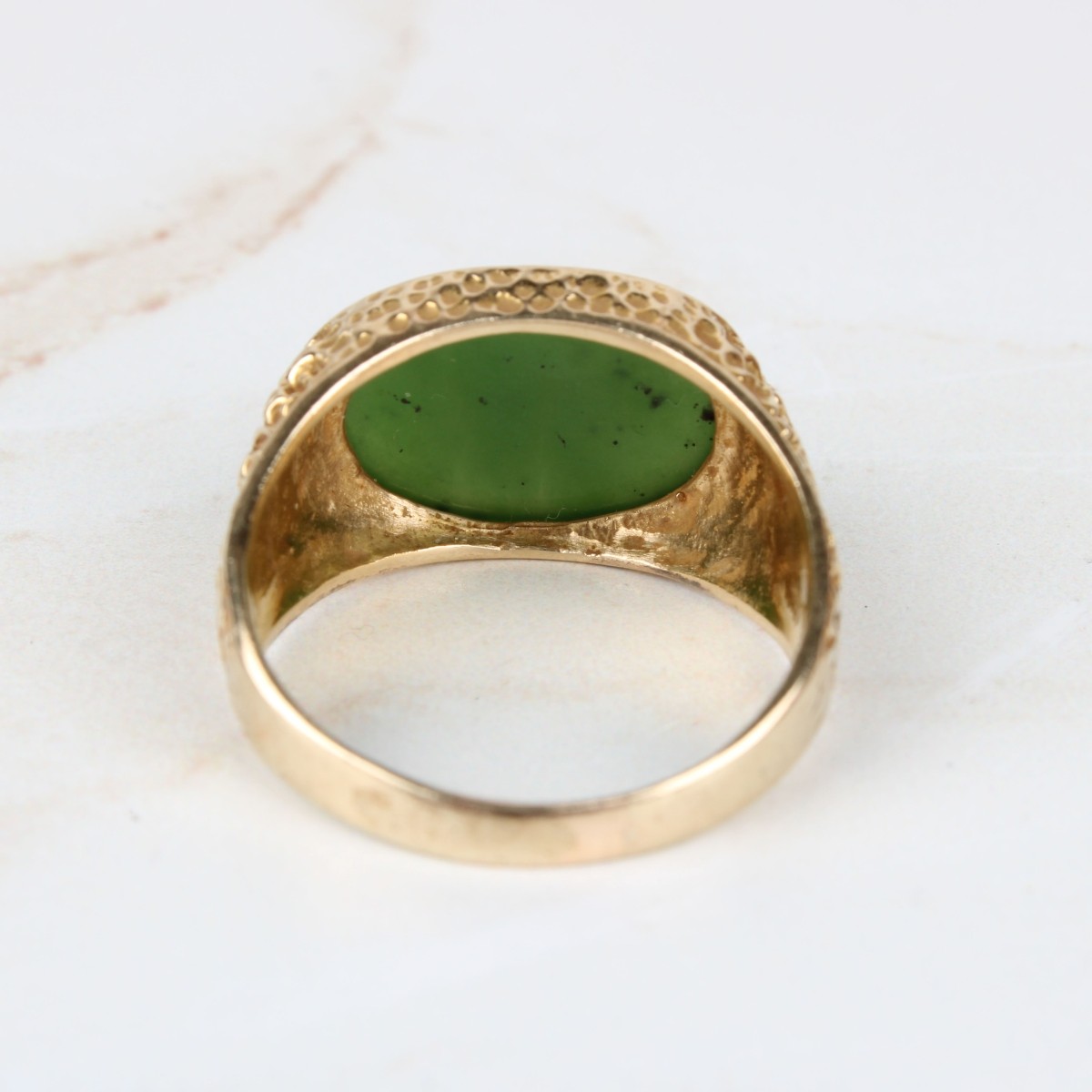 Jade and 14K Ring
